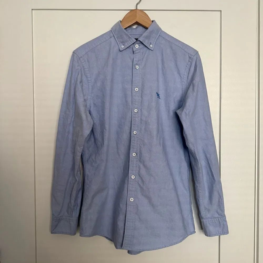 Rodd & Gunn Shirt Mens Size S Blue Button Down Sports Fit Logo Career Classic